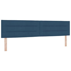 Tête de lit Hauteur réglable avec tête de lit Bleu 200 cm tissu Vidaxl