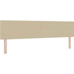Headboard Design Simple Vert Clair Gris 200 cm Tissu Velours Vidaxl