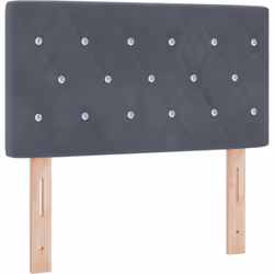 Cette tête de lit rembourrée apporte une touche élégante et pratique à une chambre moderne. Avec son velours gris foncé luxue ...