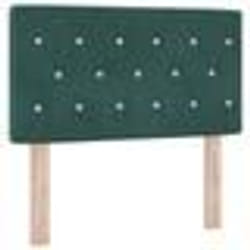 vidaXL Tête de lit en velours avec des boutons en cristal vert foncé 80 cm