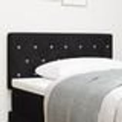 vidaXL Tête de lit en velours noir avec des boutons en cristal, 90 cm