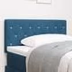 vidaXL Tête de lit en velours bleu foncé avec boutons en cristal, 90 cm