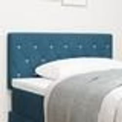vidaXL Tête de lit en velours bleu foncé avec boutons en cristal, 90 cm