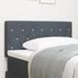 vidaXL Tête de lit en velours gris foncé avec boutons en cristal, 100 cm