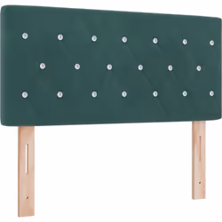 Cette tête de lit capitonnée basse donne un style et une fonctionnalité à n'importe quelle chambre. Avec son tissu vert foncé ...