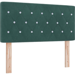 Tête de lit avec boutons en cristal, vert foncé, 100 cm en velours Vidaxl