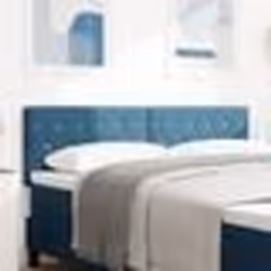 Tête de lit vidaXL avec bouton en cristal capitonné bleu foncé 140 cm en velours 42007091