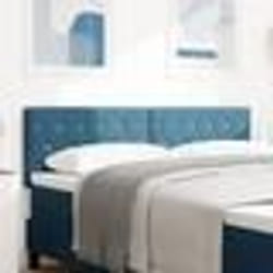 Tête de lit vidaXL avec bouton en cristal capitonné bleu foncé 140 cm en velours 42007091