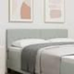 vidaXL Tête de lit en velours gris clair avec boutons en cristal, 160 cm