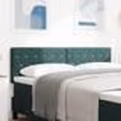 vidaXL Tête de lit capitonnée en velours vert foncé avec boutons en cristal, 160 cm
