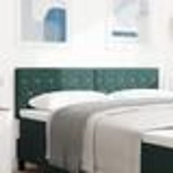 vidaXL Tête de lit capitonnée en velours vert foncé avec boutons en cristal, 160 cm