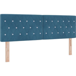 Tête de lit en velours bleu foncé avec boutons en cristal 160 cm Vidaxl