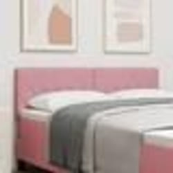 vidaXL Tête de lit en velours rose avec des boutons en cristal de 160 cm