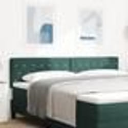 vidaXL Tête de lit en velours vert foncé avec boutons en cristal, 180 cm