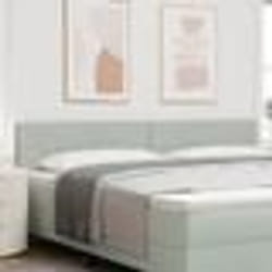vidaXL Tête de lit en velours gris clair avec boutons en cristal, 200 cm