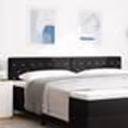 vidaXL Tête de lit en velours noir avec boutons en cristal, capitonnée, 200 cm
