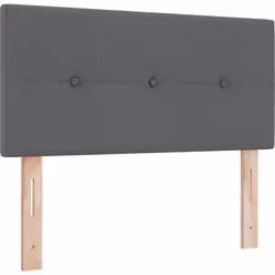 Cette tête de lit basse est pile ce qu’il te faut pour un look moderne, avec un design épuré en bois naturel et tissu gris fo ...
