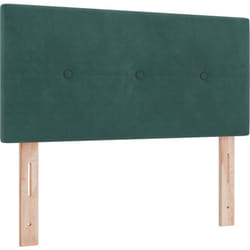 Tête de lit Bouton Capitonné Vert Foncé 90 cm Velours Vidaxl