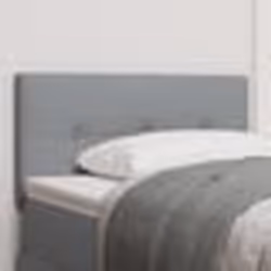 Tête de lit capitonnée gris clair 100 cm en tissu
