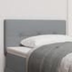 Tête de lit capitonnée gris clair 100 cm en tissu