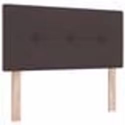 Tête de lit Button Tufted Marron Foncé 100 cm Tissu