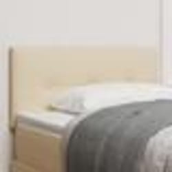 Tête de lit capitonnée crème 100 cm en tissu