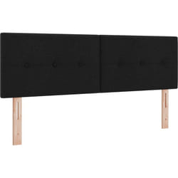 Vidaxl - tête de lit en tissu noir rembourrée avec boutons 140 cm
