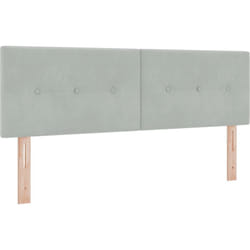 Tête de lit capitonnée gris clair 140 cm en velours Vidaxl