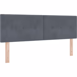 Cet ensemble de tête de lit réglable gris foncé mélange style moderne et fonctionnalité, parfait pour n’importe quelle chambr ...