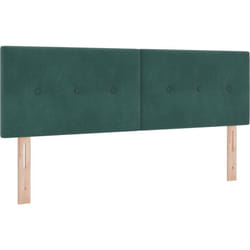 Cabeza de cama Boutons Capitonnés Vert Foncé 140 cm Velours Vidaxl