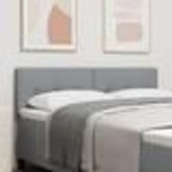 Tête de lit vidaXL Boutonnée Gris clair 160 cm Tissu