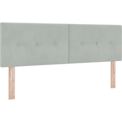 Tête de lit capitonnée en velours gris clair de 160 cm Vidaxl