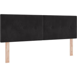 Tête de lit Boutonnée en Velours Noir 160 cm vidaXL