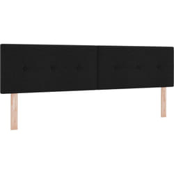 Vidaxl - Tête de lit capitonnée noire 180 cm en tissu