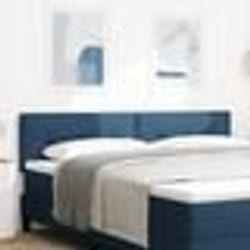 Tête de lit vidaXL Bouton capitonné Bleu 180 cm Tissu