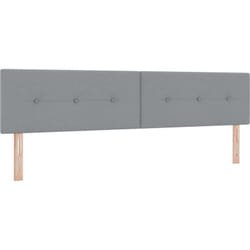 Tête de lit capitonnée gris clair 200 cm en tissu Vidaxl