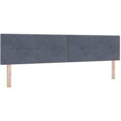 Tête de lit Montage mural Gris foncé 200 cm Velours Vidaxl