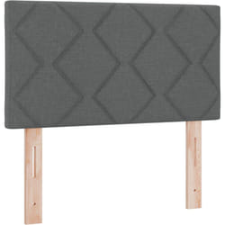 Tête de lit en blocs de diamant gris foncé, 80 cm, en tissu. Vidaxl