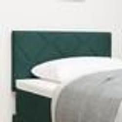 vidaXL Tête de Lit avec Design en Diamant, Vert Foncé, 80 cm en Velours