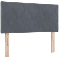 Tête de lit Montage mural Géométrique Gris foncé 90 cm Velours Vidaxl