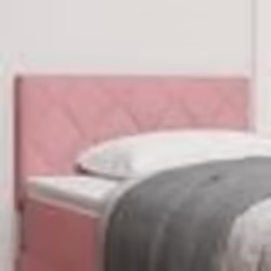 vidaXL Tête de lit en velours rose avec design à blocs en diamant, 90 cm