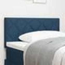 vidaXL Tête de lit bleu en tissu, design en blocs de diamant, 100 cm