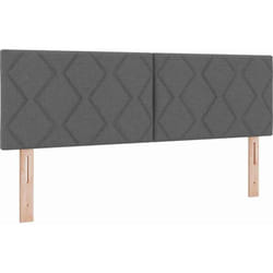 Tête de Lit en Tissu Geometric Manuel Gris foncé 144 cm tissu Vidaxl
