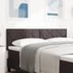 vidaXL Tête de lit Design en blocs de diamant Marron foncé 140 cm Tissu