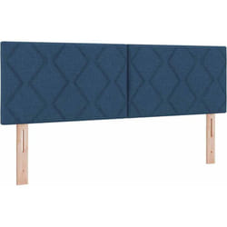 Tête de Lit en Tissu Geometric Manuel Bleu 144 cm tissu Vidaxl