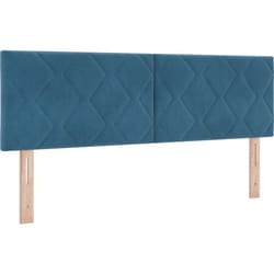Tête de lit Design en Blocs de Diamants Bleu Foncé 140 cm Velours vidaXL