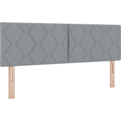 Tête de lit en blocs de diamant, grise claire, 160 cm, tissu. Vidaxl