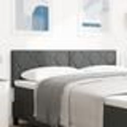vidaXL Tête de lit style blocs en diamant gris foncé de 160 cm en tissu