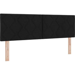 Tête de Lit en Tissu Geometric Manuel Noir 160 cm tissu Vidaxl