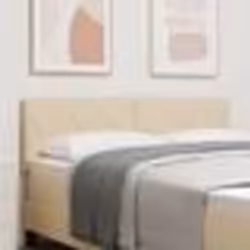 vidaXL Tête de lit design blocs de diamants crème, 160 cm, en tissu.